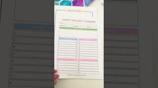 Organize Your Craft Projects with my Latest Free Printable Planner Mini Binder shorts planning [upl. by Layod]