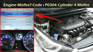 P0304 Cylinder Misfire  Troubleshoot Engine Misfire Problem [upl. by Sadick350]