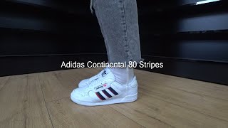 Adidas Continental 80 Stripes FX5090 White  Blue Onfeet Review  sneakersby [upl. by Lekim]