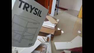 Assembling IKEA Trysil bedside  Stopmotion [upl. by Sherar]