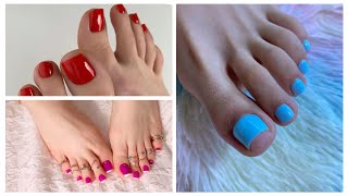 Gorgeous looktoenails ringsbeautiful toesnew 💡 ideastoenails pedicures ❤️ [upl. by Nnaegroeg]