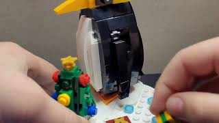 Lego set 40498 timelapse Lego timelapse 2023 new entertainment edited penguin christmas [upl. by Mendoza]