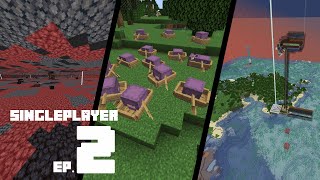 A Raid Farm Nether Perimeter and Shulker Mob Switch  Minecraft Singleplayer Survival Episode 2 [upl. by Selemas]