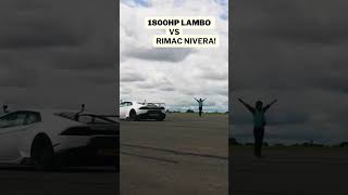 Lamborghini vs Rimac Nevera Drag Race automobile supercars car [upl. by Laehcar]