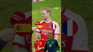 SPAIN v FRANCE 🔥 EUROS LEGENDS FOOTBALL FAN CHALLENGE shorts [upl. by Drais]