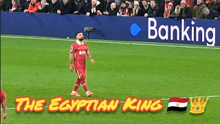 Mo Salah The Egyptian King was so loud at Anfield 🇪🇬👑 vs Aston Villa [upl. by Audris]