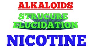 STRUCTURE ELUCIDATION OF NICOTINENICOTINEALKALOIDS MSCOEGANICCHEMISTRYNATURALPRODUCTS [upl. by Pappas711]