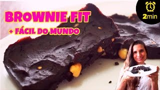 RECEITA DE BROWNIE DE CHOCOLATE FIT MAIS FÁCIL DO MUNDO  RECEITA FIT FÁCIL  Drika Magrafit [upl. by Ewer264]