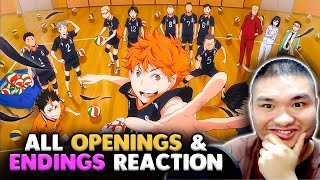 Amazing Reacting to ALL HAIKYUU Openings and Endings 17  Anime Reaction [upl. by Ecnerwal599]