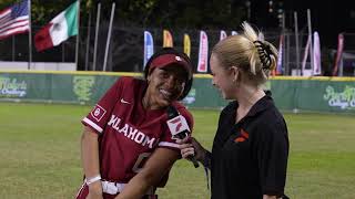 Rylie Boone OU Sooner Reacts To GameWinning Hit Against Washington Softball In Puerto Vallarta [upl. by Javed251]