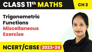 Trigonometric Functions  Miscellaneous Exercise  Class 11 Maths Chapter 3 [upl. by Coltun]