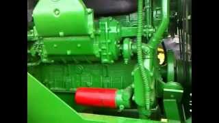 Beautifully restored John Deere 8010 2 cycle Detroit Diesel idling [upl. by Kenleigh]