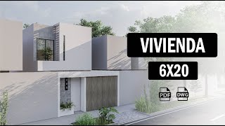 DISEÑO DE VIVIENDA 6X20 [upl. by Eedak]