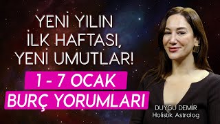 YENİ YILIN İLK HAFTASI YENİ UMUTLAR  1  7 Ocak Burç Yorumları  Astroloji Gurusu [upl. by Akeim]