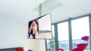 Support TV au plafond en portefeuille avec descente et pivotant  Flip 900 [upl. by Llehcal237]