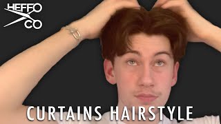 How To Style a Middle Parting  Curtain Hairstyle [upl. by Eibber]