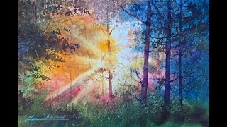 Mastering Watercolor Techniques Painting Light in the Forest [upl. by Retswerb892]