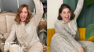 Thursday Twinning Festive Sequin Suit  Fashion Haul  Trinny [upl. by Fitzgerald]