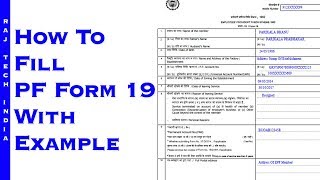 How To Fill PF Form 19 With Example [upl. by Alat]