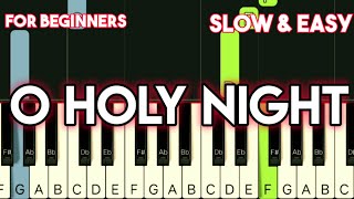 JOSH GROBAN  O HOLY NIGHT  SLOW amp EASY PIANO TUTORIAL [upl. by Nairadal]