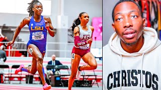 Briana Lyston Wins 60m Final  NCAA Indoor National Championships  REACTION [upl. by Bertie242]