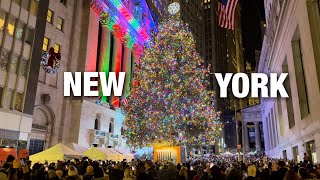 New York City LIVE NYSE Christmas Tree Lighting 2023 [upl. by Su857]