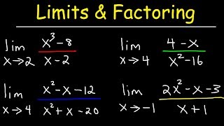 Evaluating Limits By Factoring [upl. by Ahsemrac]