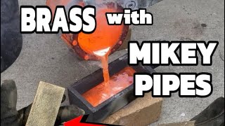 Video 013 Scrap Brass Backflow Valve Melted into Solid Ingot Bar [upl. by John798]