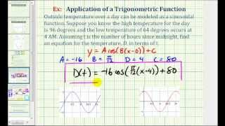 Ex Model Daily Temperatures Using a Trig Function [upl. by Anertac]