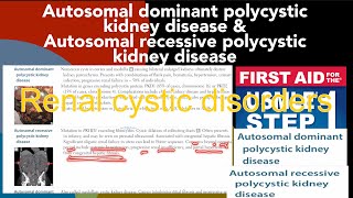 Autosomal dominant polycystic kidney disease amp Autosomal recessive polycystic kidney disease [upl. by Selinski373]