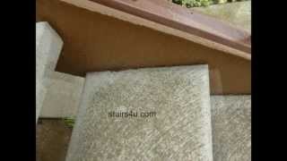 How To Prevent Exterior Stair Stringer Wood Damage  Using Concrete Steps [upl. by Etnomaj]