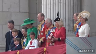 Trooping the Colour Royal family show on the balcony amp the Red Arrows fly past Buckingham Palace 👑 [upl. by Artimid]