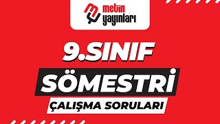 9SINIF SÖMESTRİ ÇALIŞMA SORULARI ÇÖZÜMLERİ [upl. by Mendel]