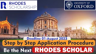 100  Scholarships for Indian Students at Oxford University How to Win Rhodes Scholarship।Apply Now [upl. by Demetra836]