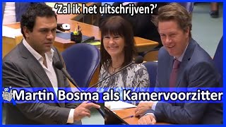 Kamervoorzitter Martin Bosma Ik wil ook meer salaris  Debat Begroting OCW 31102018 [upl. by Warring]