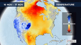 Monthly temperature forecast for the USA 11122024 [upl. by Lazar567]