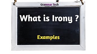 What is Irony  Figure of speech  englishgrammar spokenenglish [upl. by Bardo260]