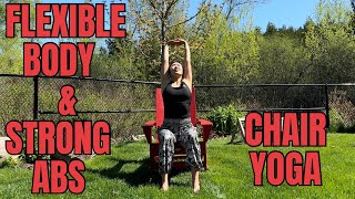 15 Mins Chair Yoga for Flexible Body amp Strong Abs [upl. by Zigmund874]