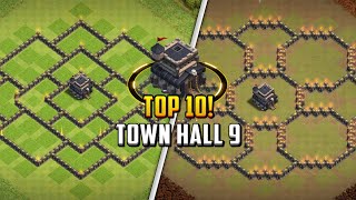 TOP 10 Town Hall 9 TH9 Base Layout  Copy Link 2024  Clash of Clans [upl. by Talya190]