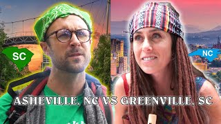 Asheville NC vs Greenville SC hippies vs yuppies [upl. by Wagshul]