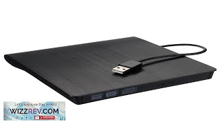 External USB 20 DVD RW CD Writer Slim Optical Drive Burner Reader Review [upl. by Adniroc]