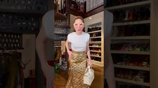 How To Style A Gold Skirt  GRWM  Carla Rockmore fashion gold [upl. by Nitnelav]