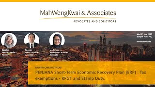 PENJANA ShortTerm Economic Recovery Plan ERP  Tax exemptions  RPGT and Stamp Duty [upl. by Cerell]