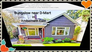 Row House 95lac Bungalow 120cr in Ambernath East Nr DMart amp Highway [upl. by Niarb]