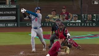 Shohei Ohtani Lines RBI Single To Left vs Dbacks [upl. by Aneekat]