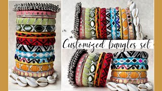 Navratri bangles making at home  thread bangles making threadbangles bangles shorts navratri [upl. by Atinehs194]