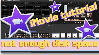 iMovie Tutorial  How to free up disk space [upl. by Hafler379]