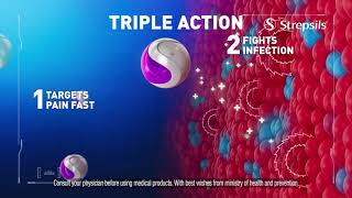 Strepsils Extra Triple Action against painful sore throat [upl. by Noffihc]