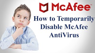 How to Temporarily disable McAfee in Windows Windows 10 Firewall  Antivirus [upl. by Acirahs352]