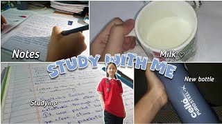 Study with me🥛📒  going to school🛺 Mini vlog 🌿 [upl. by Aiykan]